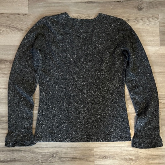 Ann Taylor Charcoal V-Neck cashmere Sweater - Picture 3 of 3